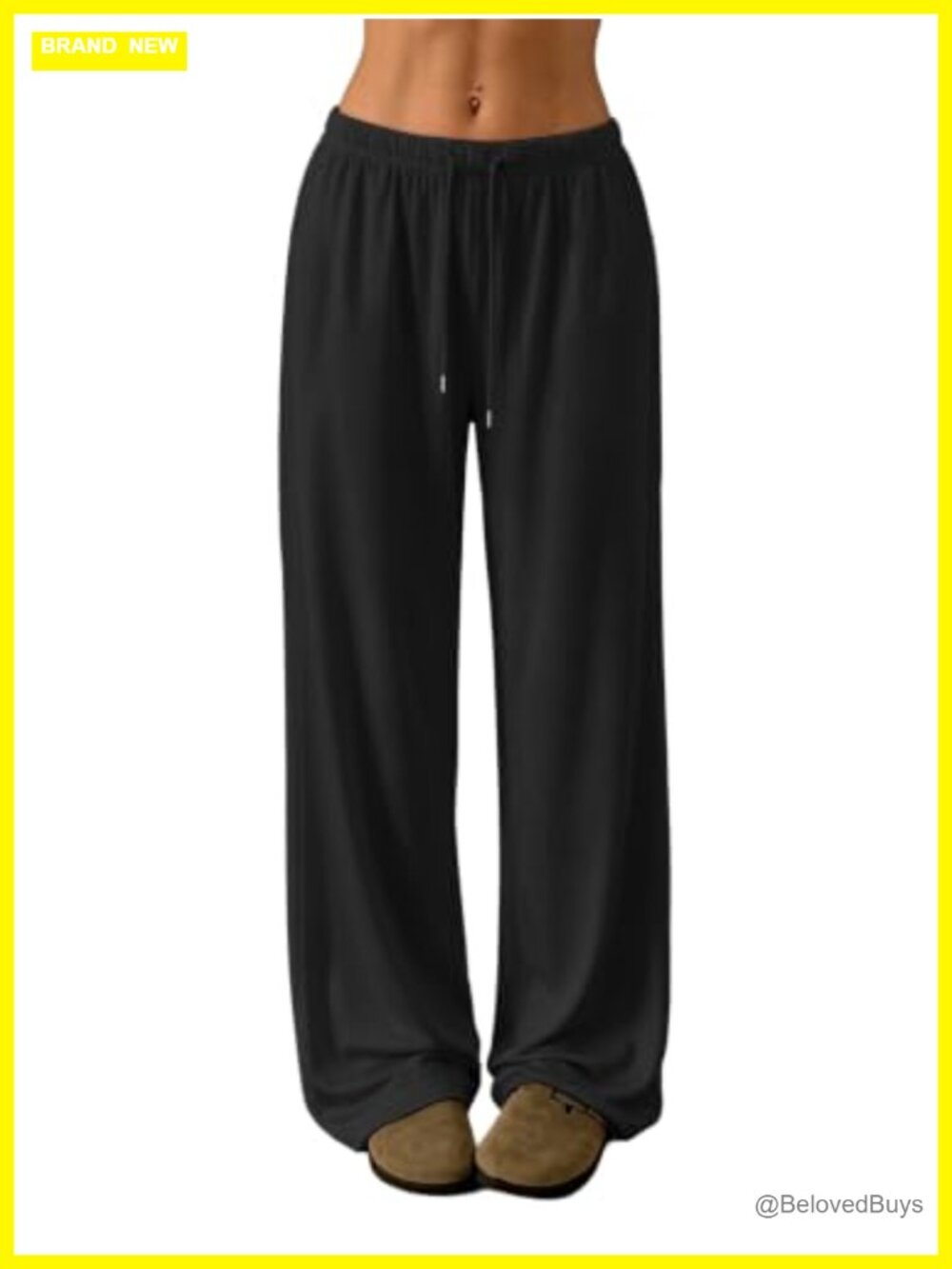 Wide Leg Sweatpants Low Rise Drawstring Lounge Pants with Pockets